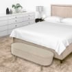 PANCA CONTENITORE TEDDY 122X41X47CM IN TESSUTO BEIGE 