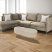 PANCA CONTENITORE TEDDY 122X41X47CM IN TESSUTO BEIGE 