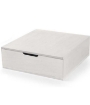 CASSETTO ORGANIZER IN LEGNO CON DIVISORI PORTA OGGETTI 29X32X10 CM BIANCO OKX