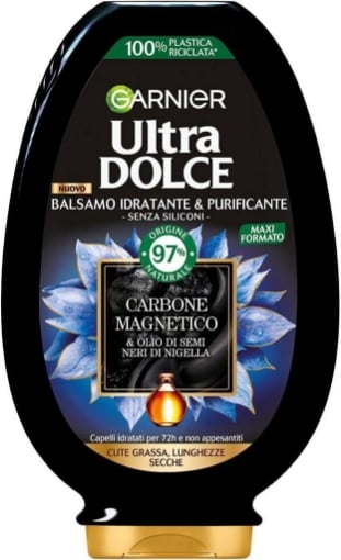 GARNIER BALSAMO ULTRA DOLCE DA 250ML CARBONE MAGNETICO PURIFICANTE OKX