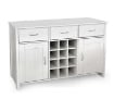 MOBILE IN LEGNO CON 3 CASSETTI E 2 SPORTELLI 124X40X80CM COLORE BIANCO LEGNO OKX