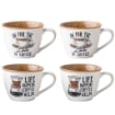 MAURY'S SET 4 TAZZE DEISGN CAFFE DA 550 CC IN DISEGNO ASSORTITO 