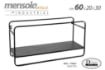 MENSOLA DA PARETE INDUSTRIAL IN METALLO 60X20X 30,5 CM COLORE NERO OKX