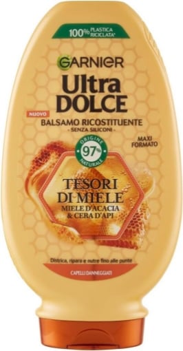 GARNIER ULTRA DOLCE BALSAMO PER CAPELLI TESORI DI MIELE 250 ML RICOSTITUENTE OKX