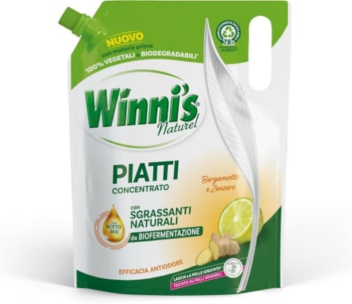 WINNI'S RICARICA DETERGENTE PIATTI DA 900ML BERGAMOTTO E ZENZERO  OKX