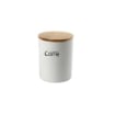 BARATTOLO PER CAFFE' TONDO 10X13 CM CON TOP IN LEGNO