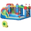 OUTSUNNY CASTELLO GONFIABILE PER BAMBINI CON SCIVOLO, TRAMPOLINO E PISCINA, 390X300X197CM