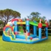 OUTSUNNY CASTELLO GONFIABILE PER BAMBINI CON SCIVOLO, TRAMPOLINO E PISCINA, 390X300X197CM