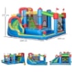 OUTSUNNY CASTELLO GONFIABILE PER BAMBINI CON SCIVOLO, TRAMPOLINO E PISCINA, 390X300X197CM