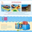 OUTSUNNY CASTELLO GONFIABILE PER BAMBINI CON SCIVOLO, TRAMPOLINO E PISCINA, 390X300X197CM