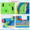 OUTSUNNY CASTELLO GONFIABILE PER BAMBINI CON SCIVOLO, TRAMPOLINO E PISCINA, 390X300X197CM