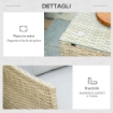 OK SALOTTO DA GIARDINO 7 PEZZI MODULABILE IN RATTAN PE CON CUSCINI, BEIGE