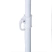 OMBRELLONE DA SPIAGGIA E DA GIARDINO 220CM CON TENDA PARASOLE, POLIESTERE E METALLO, VERDE SCURO E BIANCO