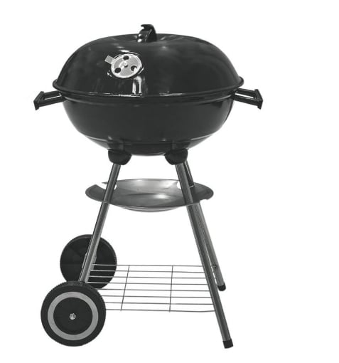 BARBECUE TONDO CON COPERCHIO CM.48X72 H CON GRIGLIA CROMATA RIMOVIBILE 