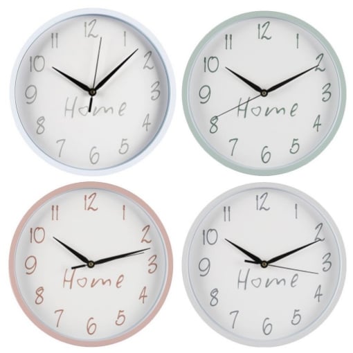 MAURY'S OROLOGIO HOMELY SHABBY CM.3 CON SCRITTA HOME E NUMERI GRANDI COLORAZIONE ASSORTITA OKX