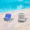 SPIAGGINA STRUTTURA IN METALLO CON TESSUTO TRASPIRANTE E TASCA IN COLORAZIONE ASSORTITA 