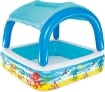 BESTWEY PISCINETTA PER BAMBINI PESCI TROPICALI, 2 ANNI+ CON  FONDO GONFIABILE + TETTINO PARASOLE