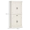 CREDENZA CUCINA CON 2 ARMADIETTI E CASSETTO IN STILE COLONIALE  80X35X180 CM BIANCO