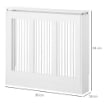 COPRI TERMOSIFONE MODERNO ED ELEGANTE A DOGHE PER LA CASA IN MDF E ACCIAIO 90X18X84 CM BIANCO