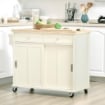 ISOLA PER CUCINA PORTA UTENSILI E ACCESSORI CON CASSETTI ,ARMADIETTO E PORTA CANAVACCI 110X49.5X89.5 CM BIANCO