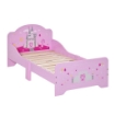 LETTO PER BAMBINI DA 3-6 ANNI CON SPONDE DI SICUREZZA E DOGHE IN LEGNO 143L X 73P X 60A CM ROSA