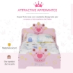 LETTO PER BAMBINI PRINCESS DA 3-6 ANNI CON SPONDE DI SICUREZZA E DOGHE IN LEGNO 143L X 73P X 60A CM ROSA