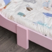 LETTO PER BAMBINI PRINCESS DA 3-6 ANNI CON SPONDE DI SICUREZZA E DOGHE IN LEGNO 143L X 73P X 60A CM ROSA