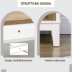 MOBILE DA CUCINA IN STILE RUSTICO CON ARMADIETTI E CASSETTO 76.6X 35X 81.5 CM BIANCO E MARRONE