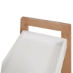 MOBILETTO DA BAGNO CON 3 RIPIANI COMPATTO 27.5X20.8X74 CM IN LEGNO MDF BIANCO E BAMBÙ 