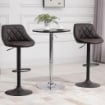 SET 2 SGABELLI DA BAR DI DESIGN GIREVOLI CON ALTEZZA REGOLABILE - MARRONE