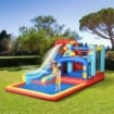 CASTELLO GONFIABILE PER BAMBINI 3-8 ANNI CON TRAMPOLINO, SCIVOLO E PISCINA, 435X245X200CM