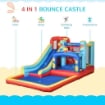 CASTELLO GONFIABILE PER BAMBINI 3-8 ANNI CON TRAMPOLINO, SCIVOLO E PISCINA, 435X245X200CM