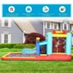 CASTELLO GONFIABILE PER BAMBINI 3-8 ANNI CON TRAMPOLINO, SCIVOLO E PISCINA, 435X245X200CM