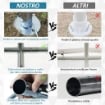  GARAGE PORTATILE 4X4 M CON TETTOIA ANTI UV, PIOGGIA E VENTO PER VEICOLI, MATRIMONI E FESTE - BIANCO