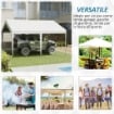  GARAGE PORTATILE 4X4 M CON TETTOIA ANTI UV, PIOGGIA E VENTO PER VEICOLI, MATRIMONI E FESTE - BIANCO