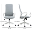 SEDIA DA UFFICIO ERGONOMICA CON ALTEZZA REGOLABILE E FUNZIONE DI INCLINAZIONE, 62X56X110-119.5 CM GRIGIA