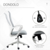 SEDIA DA UFFICIO ERGONOMICA CON ALTEZZA REGOLABILE E FUNZIONE DI INCLINAZIONE, 62X56X110-119.5 CM GRIGIA