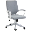 SEDIA DA UFFICIO ERGONOMICA CON ALTEZZA REGOLABILE E FUNZIONE DONDOLO 62L X 69P X 92-102A CM  GRIGIO