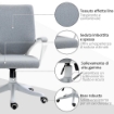 SEDIA DA UFFICIO ERGONOMICA CON ALTEZZA REGOLABILE E FUNZIONE DONDOLO 62L X 69P X 92-102A CM  GRIGIO