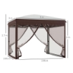 GAZEBO DA GIARDINO CON ZANZARIERA E BORSA DA TRASPORTO CON RUOTE, 300X300X270 CM, COLOR CREMA