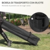 GAZEBO DA GIARDINO CON ZANZARIERA E BORSA DA TRASPORTO CON RUOTE, 300X300X270 CM, COLOR CREMA