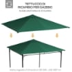 TETTO DI RICAMBIO PER GAZEBO DA GIARDINO 3X3M IN POLIESTERE, VERDE