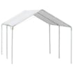 TENDONE PER AUTO IN ACCIAIO ZINCATO CON KIT DI ANCORAGGIO, 5.95X2.94X2.6M - BIANCO