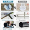 TENDONE PER AUTO IN ACCIAIO ZINCATO CON KIT DI ANCORAGGIO, 5.95X2.94X2.6M - BIANCO