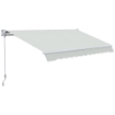 TENDA DA SOLE A BRACCI REGOLABILE 5°-35° IN ALLUMINIO E POLIESTERE, 200X295 CM, CREMA