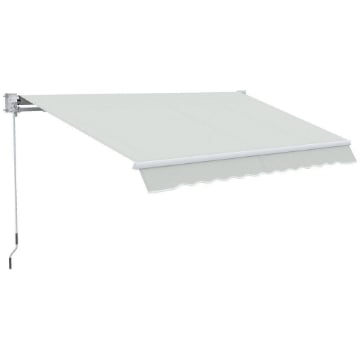 TENDA DA SOLE A BRACCI REGOLABILE 5°-35° IN ALLUMINIO E POLIESTERE, 200X295 CM, CREMA