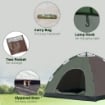 TENDA DA CAMPEGGIO POP-UP PER 4 PERSONE CON BORSA DA TRASPORTO, 210X210X135CM, VERDE