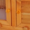 GABBIA A DUE PIANI PER CONIGLI, CONIGLIERA DA ESTERNO IN LEGNO DI ABETE, 90X45X90 CM, LEGNO E VERDE
