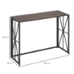 TAVOLO CONSOLLE DA INGRESSO STILE INDUSTRIALE PIEGHEVOLE IN LEGNO E METALLO, 100X38X80 CM, MARRONE