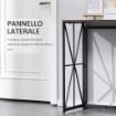 TAVOLO CONSOLLE DA INGRESSO STILE INDUSTRIALE PIEGHEVOLE IN LEGNO E METALLO, 100X38X80 CM, MARRONE